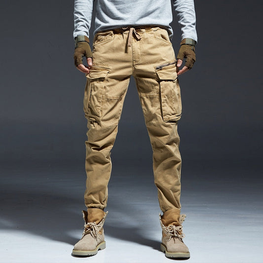 Men's cargo pants with elastic waist