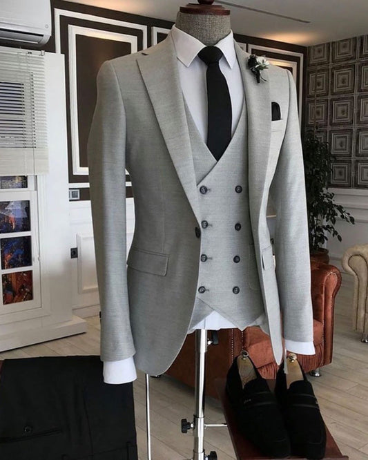 Men's Formal Suit - Slim Fit Two-Piece Suit - Elegant Business Attire