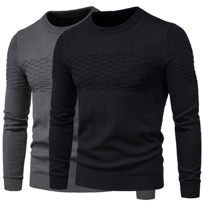 Men's knitted sweater with fitted cuffs