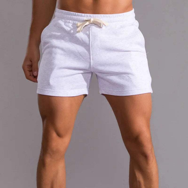 Men’s Casual Shorts - Elastic Waistband - Breathable Cotton - Adjustable Fit - Side Pockets