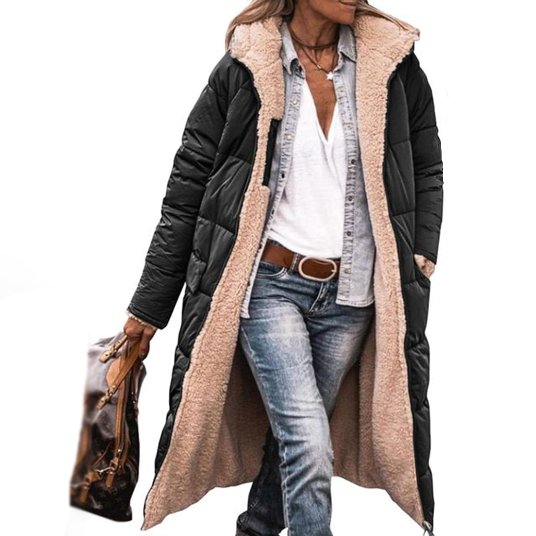 Long Women's Winter Coat - Warm, Sustainable, Luxury Design for Cold Weather