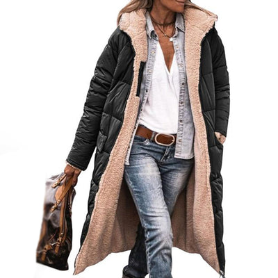 Long Women's Winter Coat - Warm, Sustainable, Luxury Design for Cold Weather