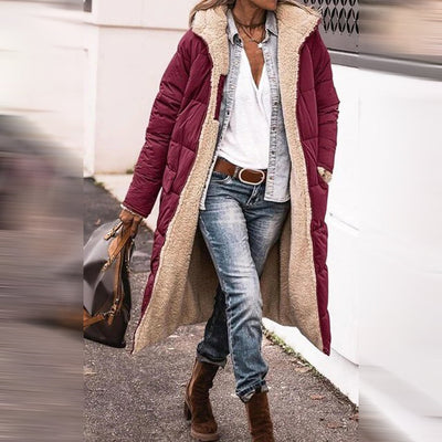 Long Women's Winter Coat - Warm, Sustainable, Luxury Design for Cold Weather