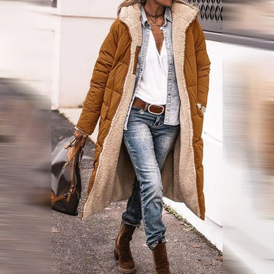 Long Women's Winter Coat - Warm, Sustainable, Luxury Design for Cold Weather