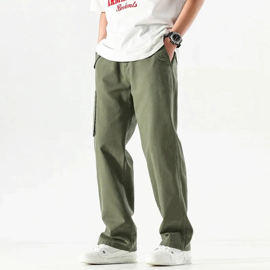 Men’s Cargo Trousers - Relaxed Fit - Multiple Pockets - Durable Cotton Fabric