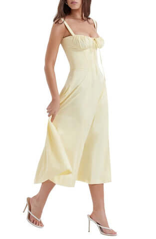 Printed Bustier Dress - Elegant Sustainable Summer Fashion