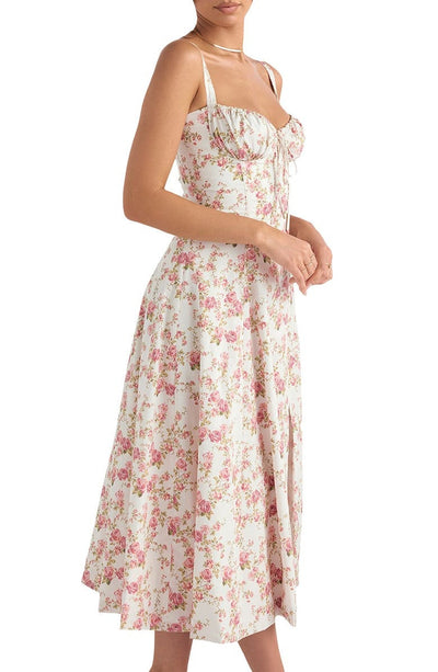 Printed Bustier Dress - Thea Sustainable Polyester Blend