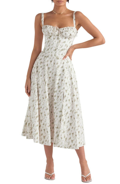 Printed Bustier Dress - Elegant Sustainable Summer Fashion