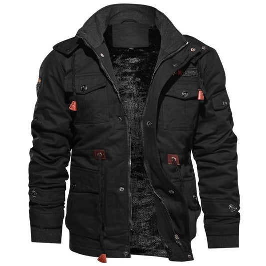 Men’s Jacket – Structured Fit – Breathable Blend – Utility Pockets – Weather Resistant