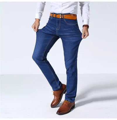 Men’s Jeans - Classic Straight Leg - Durable Denim - Five-Pocket Design