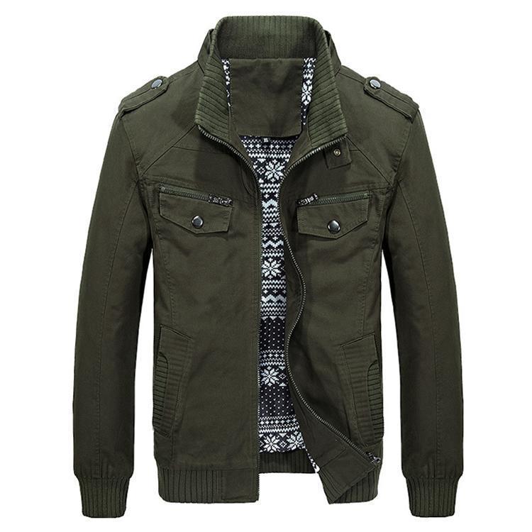 Men's military-inspired flight jacket