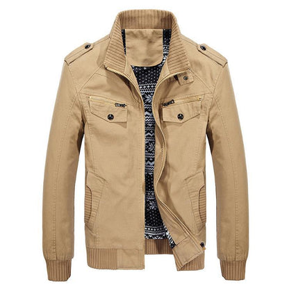 Men's military-inspired flight jacket