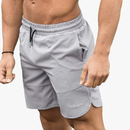 Men’s Athletic Shorts - Breathable Lightweight Fabric - Elastic Waistband with Drawstring - Mid-Thigh Length