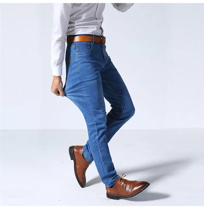 Men’s Jeans - Classic Straight Leg - Durable Denim - Five-Pocket Design