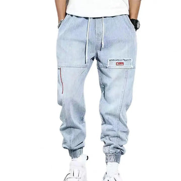 Ralf - Heren hiphop cargo broek, losse tapered harem broek