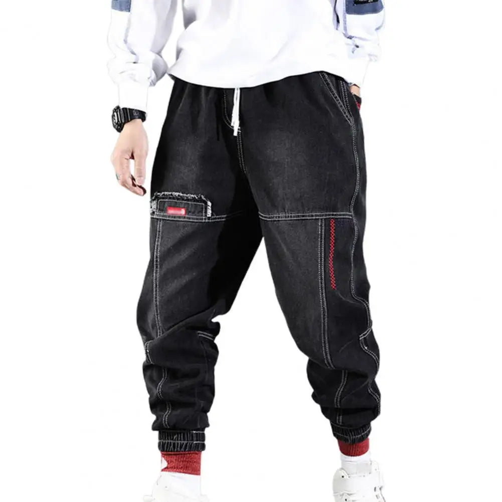 Ralf - Heren hiphop cargo broek, losse tapered harem broek