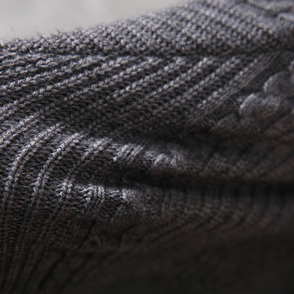 Men's knitted slim fit lapel sweater