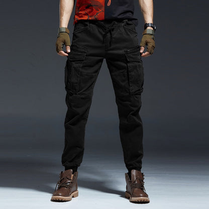 Men's cargo pants with elastic waist