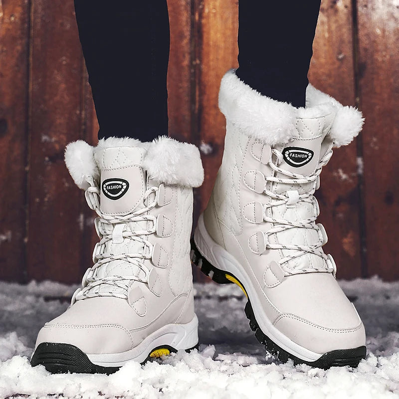 Women's Comfortable & Warm Winter Hiking Boots with Anti-Slip Soles