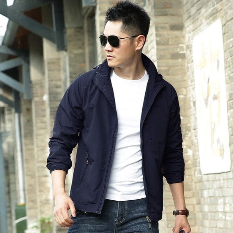 Men's casual hooded spring jacket