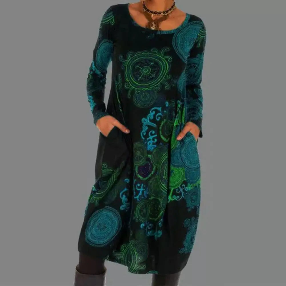 Floral Sustainable Midi Dress - Breathable - All-Season Fashion Staple