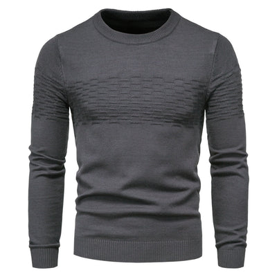 Men's knitted sweater with fitted cuffs