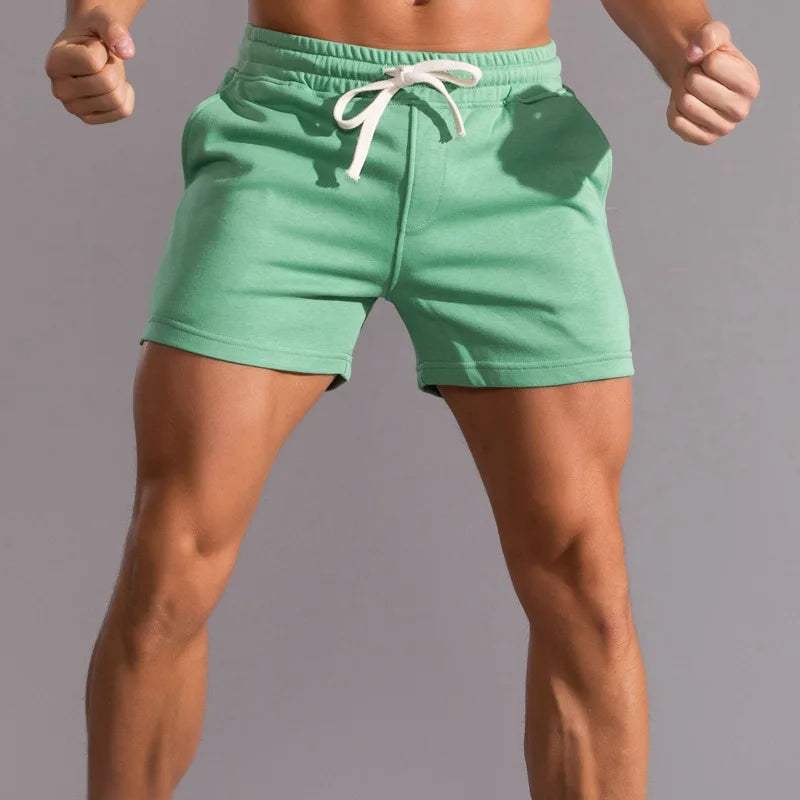 Men’s Casual Shorts - Elastic Waistband - Breathable Cotton - Adjustable Fit - Side Pockets