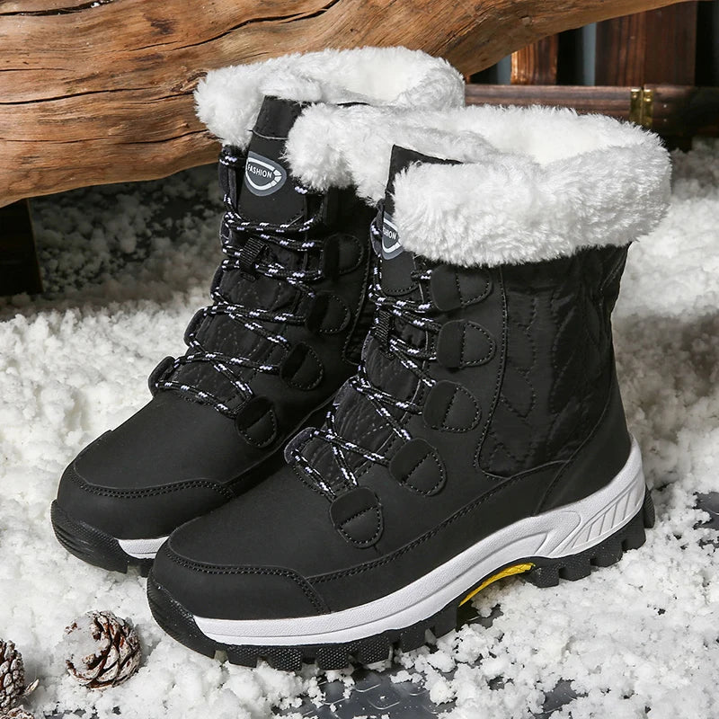 Women's Comfortable & Warm Winter Hiking Boots with Anti-Slip Soles