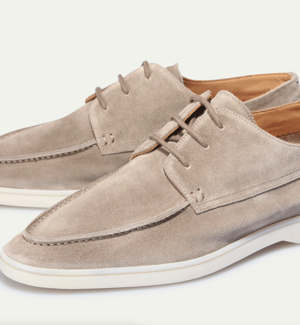 Men’s Suede Loafers – Slip-On Dress Shoes – Classic Fit – Elegant Rounded Toe
