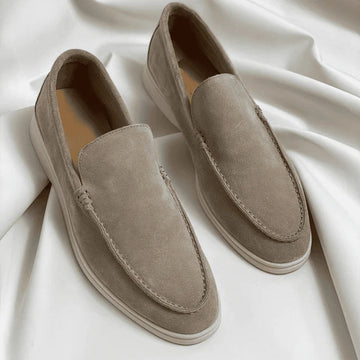 Heren casual platte loafers van faux leer