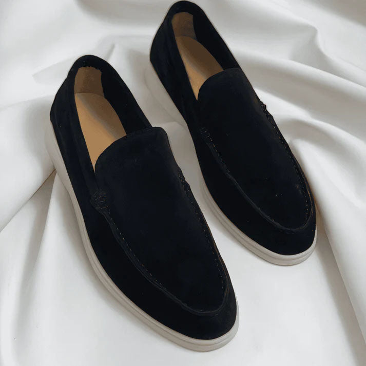 Heren casual platte loafers van faux leer