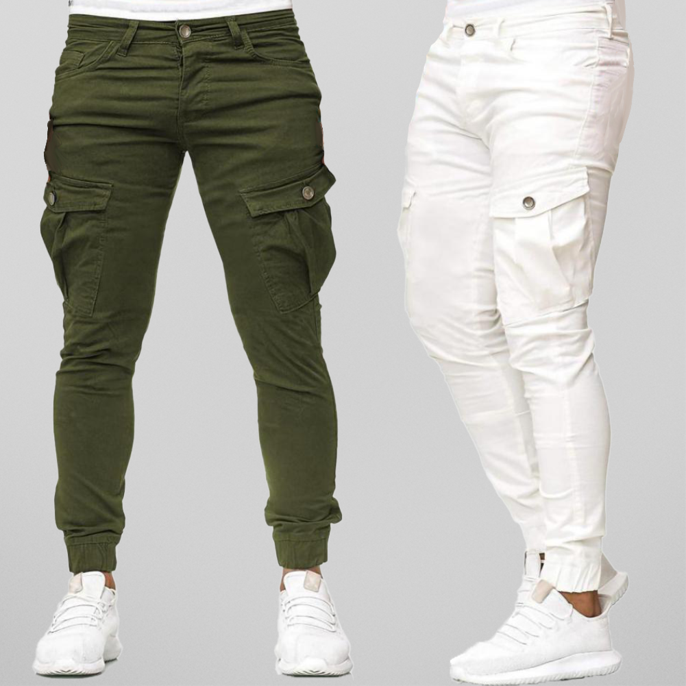 Men's classic cargo pants multi-pocket