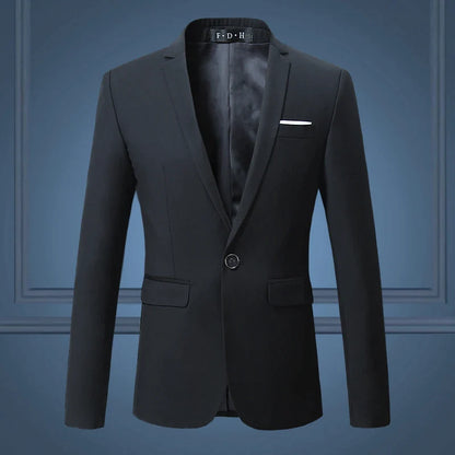 Men's classic formal plain blazer