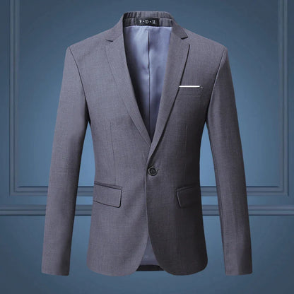 Men's classic formal plain blazer