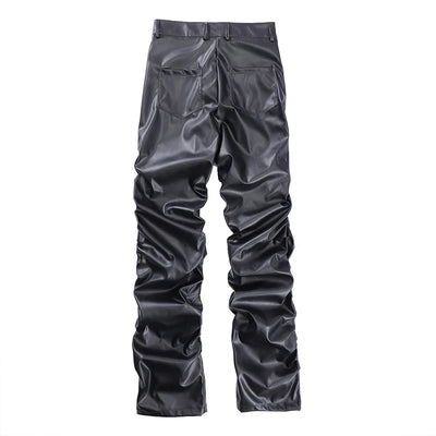 Men’s Leather Trousers - Relaxed Fit - Full Length - Sleek Durable Design