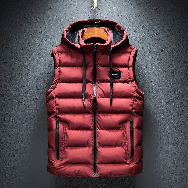Men's Hooded Puffer Vest - Lightweight, Warm, and Stylish for Versatile Wear
