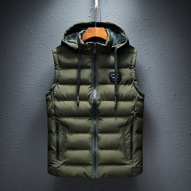 Men's Hooded Puffer Vest - Lightweight, Warm, and Stylish for Versatile Wear