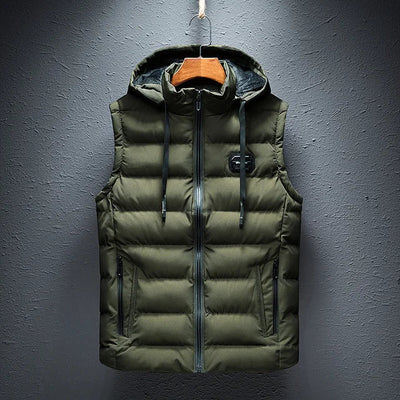 Men's Hooded Puffer Vest - Lightweight, Warm, and Stylish for Versatile Wear