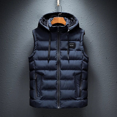 Men's Hooded Puffer Vest - Lightweight, Warm, and Stylish for Versatile Wear