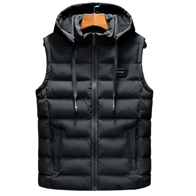 Men's Hooded Puffer Vest - Lightweight, Warm, and Stylish for Versatile Wear