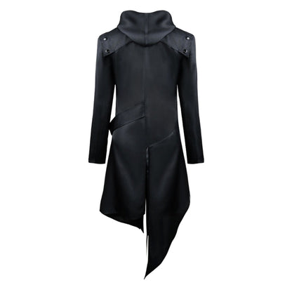 Men's gothic hooded trench coat