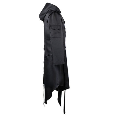 Men's gothic hooded trench coat