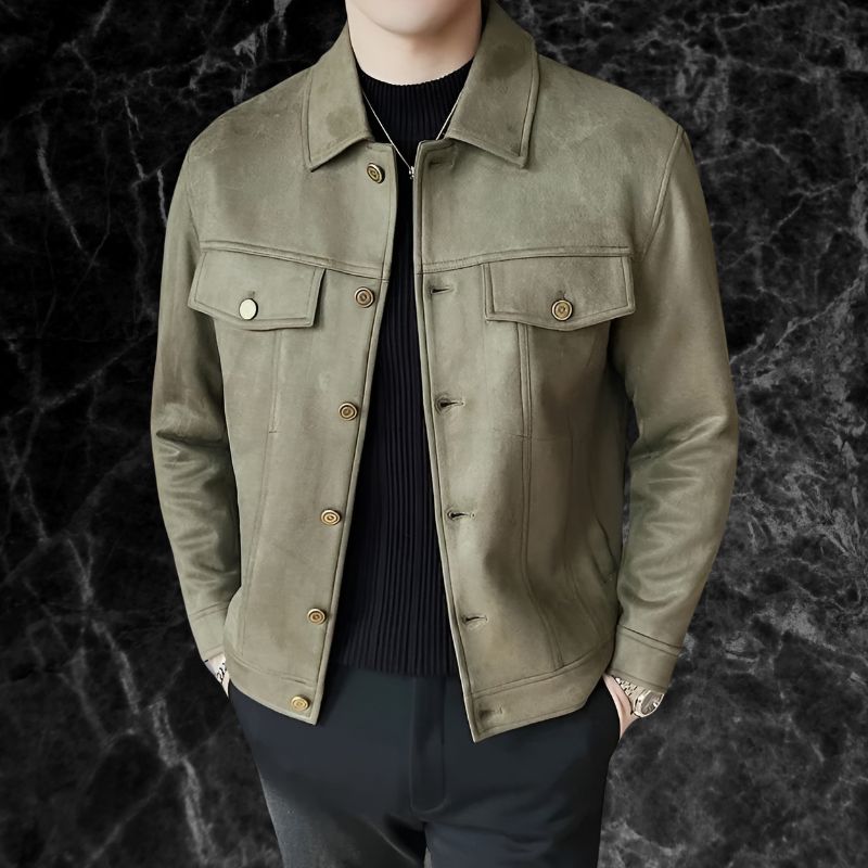 Men's folded collar jacket