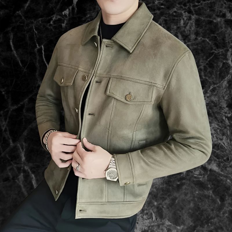 Men's folded collar jacket