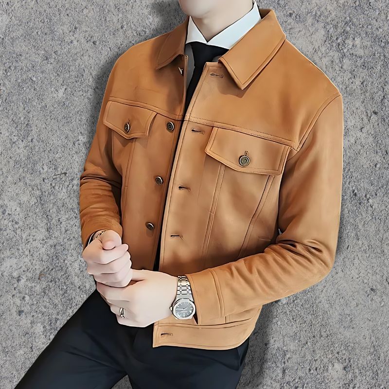 Men's folded collar jacket