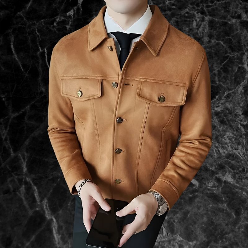 Men's folded collar jacket