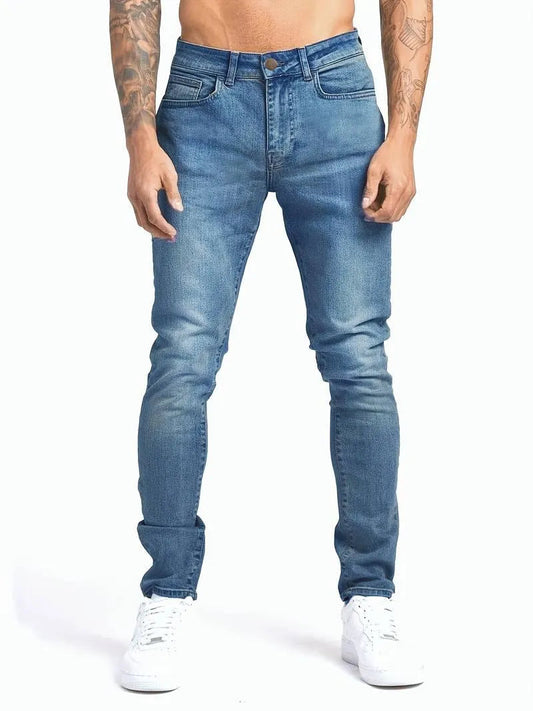 Men’s Skinny Jeans - Stretch Denim - Slim Fit - Classic 5-Pocket - Button Fly Casual Wear