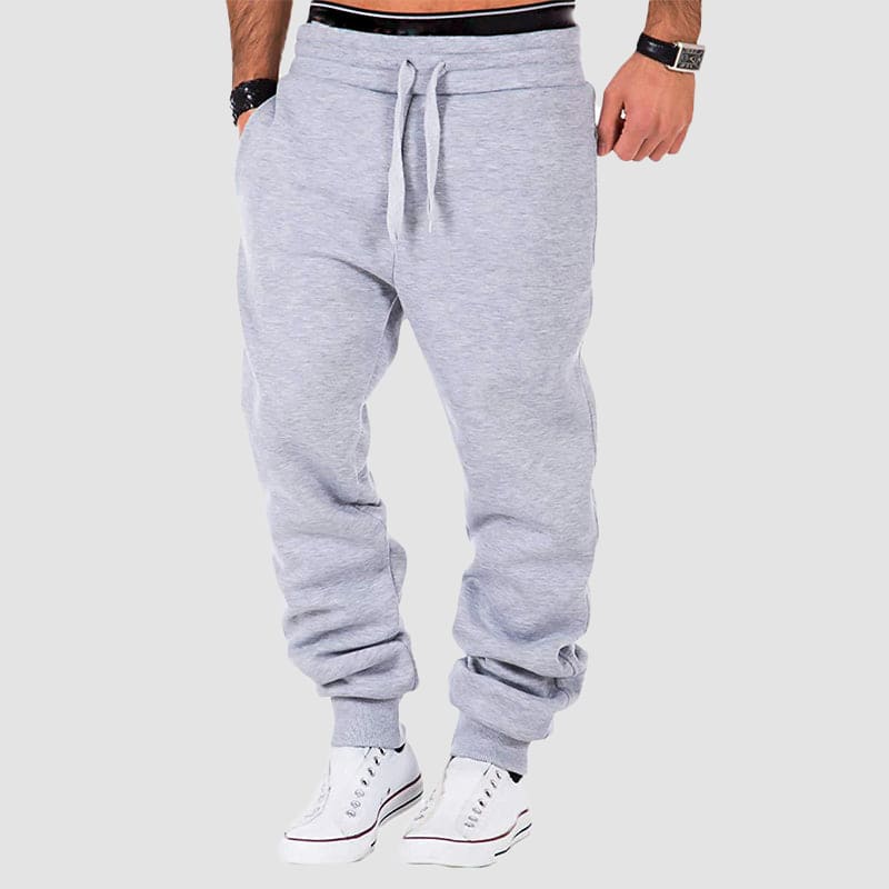 Men's sports trousers with elastic belt