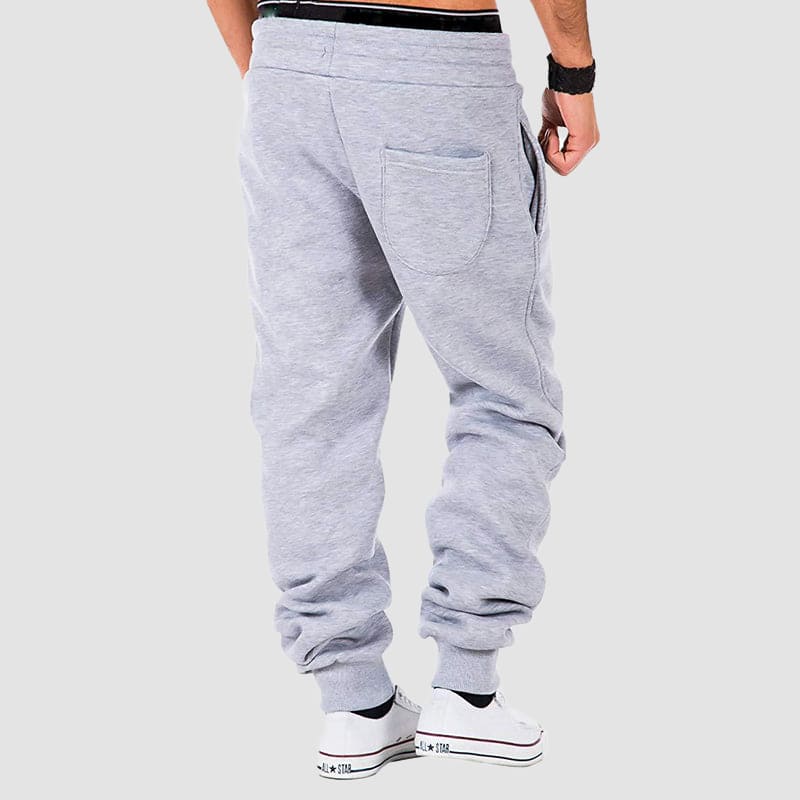 Men's sports trousers with elastic belt