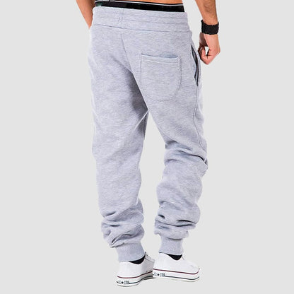 Men's sports trousers with elastic belt